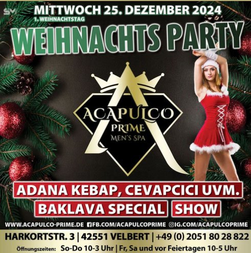 Weihnachtsparty im Acapulco Prime